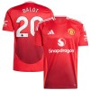 Koszulka Manchester United Dalot 20 Domowe 2024-25 Koszulki Piłkarskie Krótki Rękaw